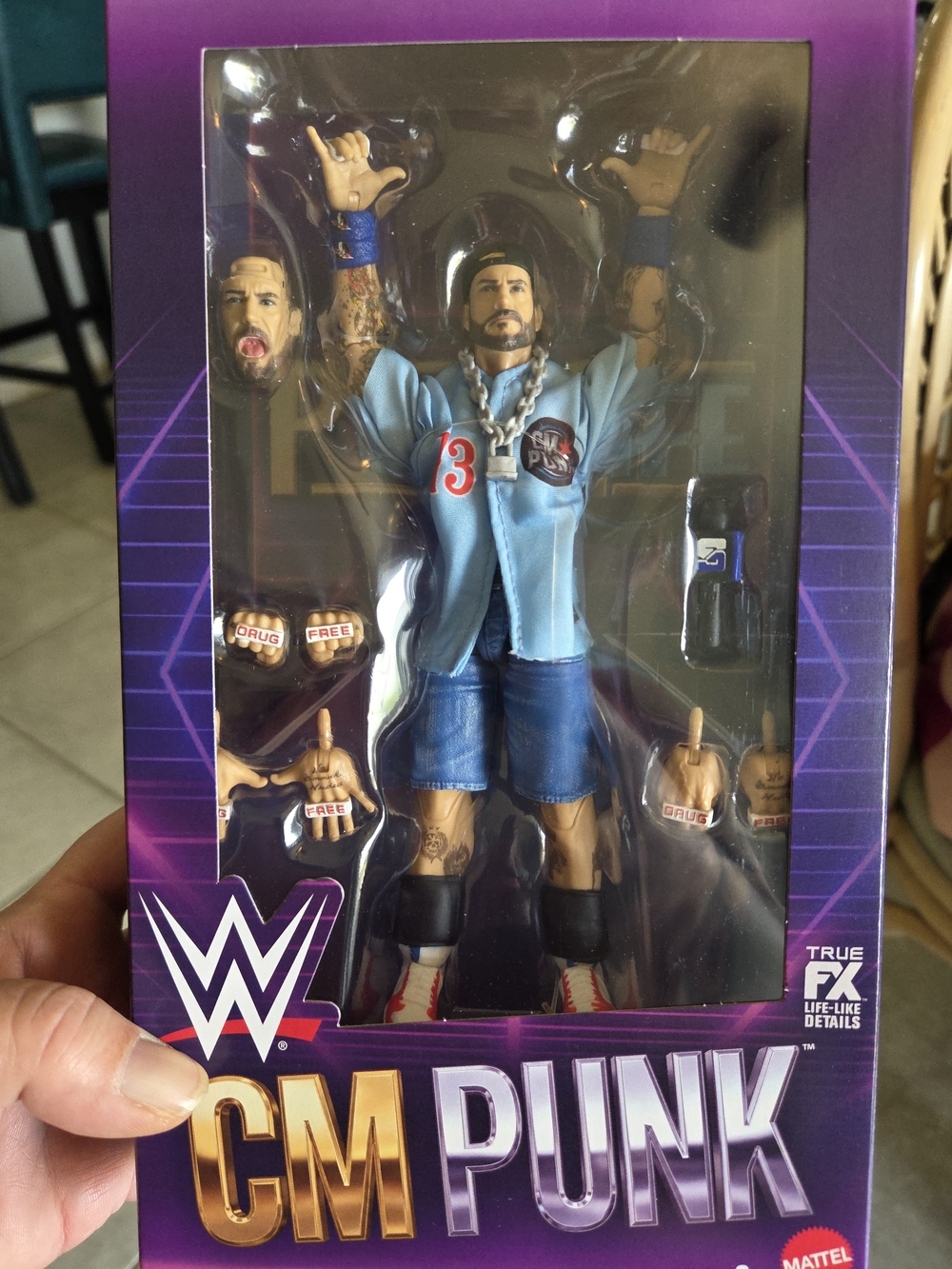 Mattel WWE CM Punk Elite Actiin Figure John Cena Retirement Punk Life